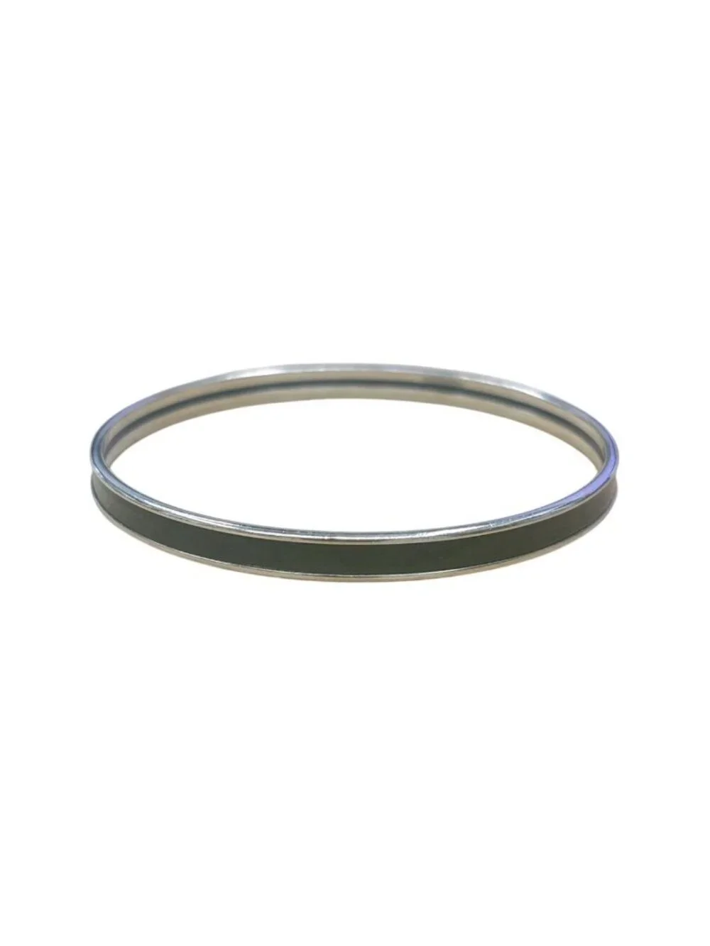 Hermes Uni Bracelet Enamel Bangle Black